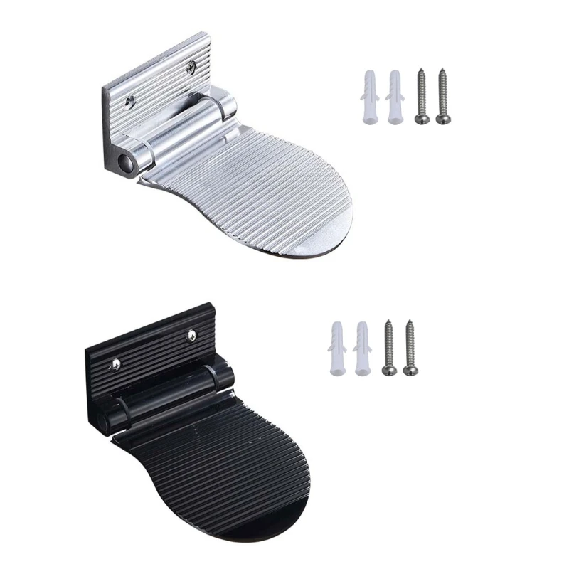 

E5BE Easy to Clean Bathroom Footstool Shower Footstool Aluminum Alloy for All Users