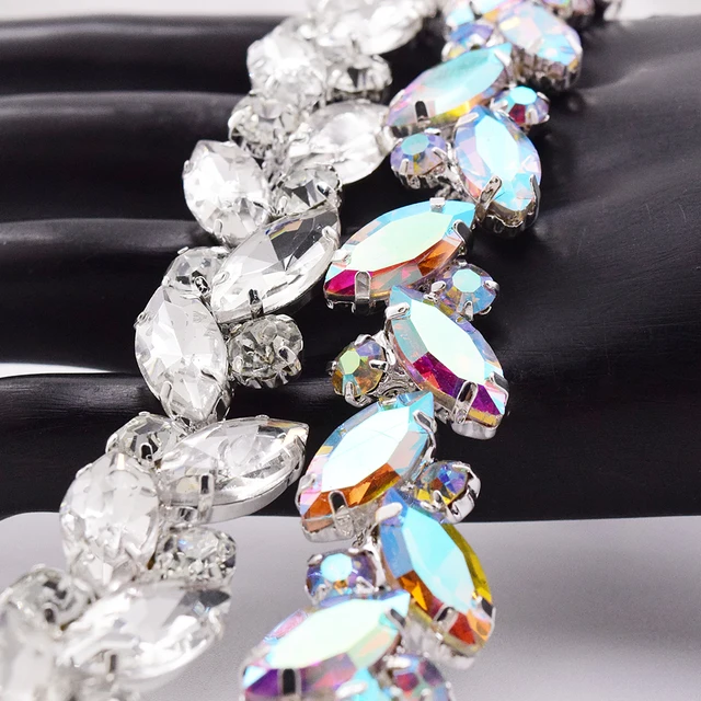 AB/White Rhinestone Chain 4
