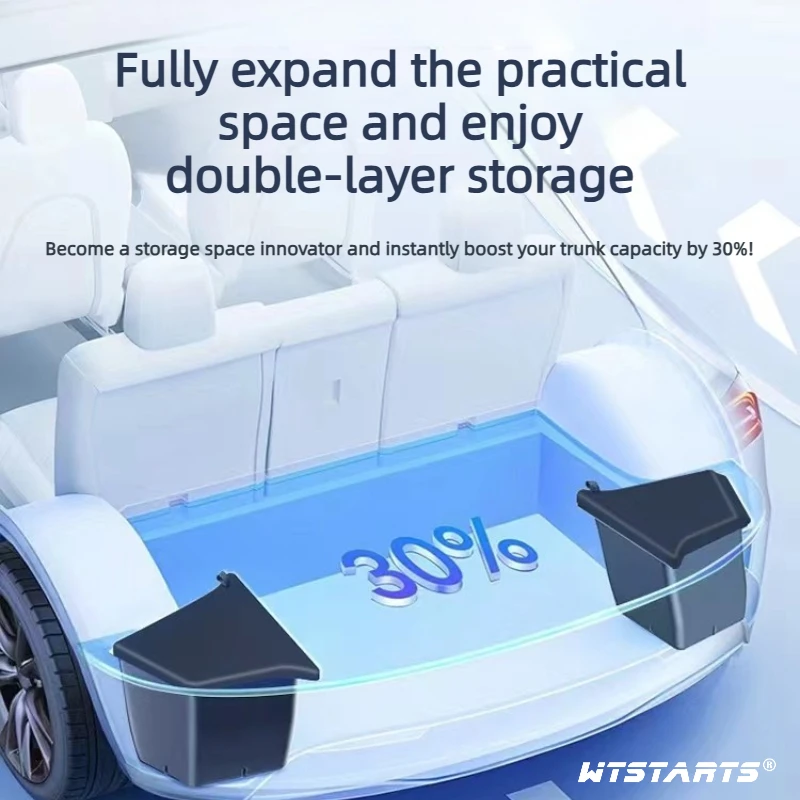 BYD 씰 U DM-i 스마트 드라이빙 에디션 2020-2025 차량용 뒷트렁크 사이드 수납함, 미끄럼 방지 및 간편 설치 인테리어 액세서리