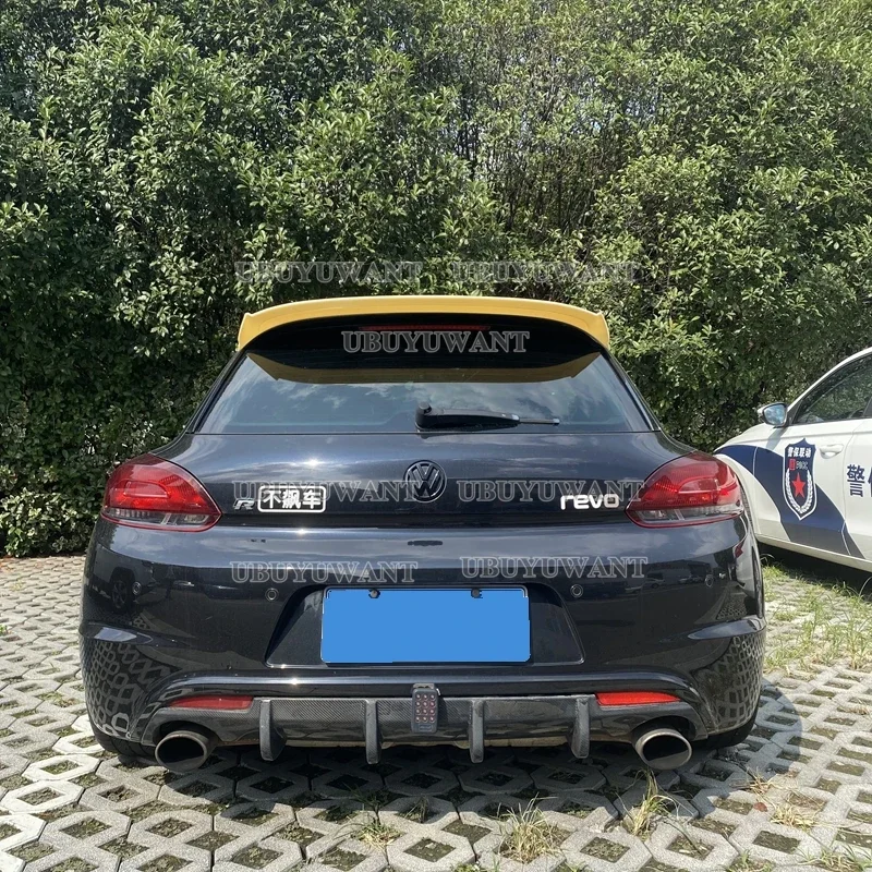 Стильный Глянцевый черный и УГЛЕРОДНЫЙ Задний спойлер Scirocco для крыши в стиле VOTEX для Volkswagen VW Scirocco 2009 - 2018 (только для R)