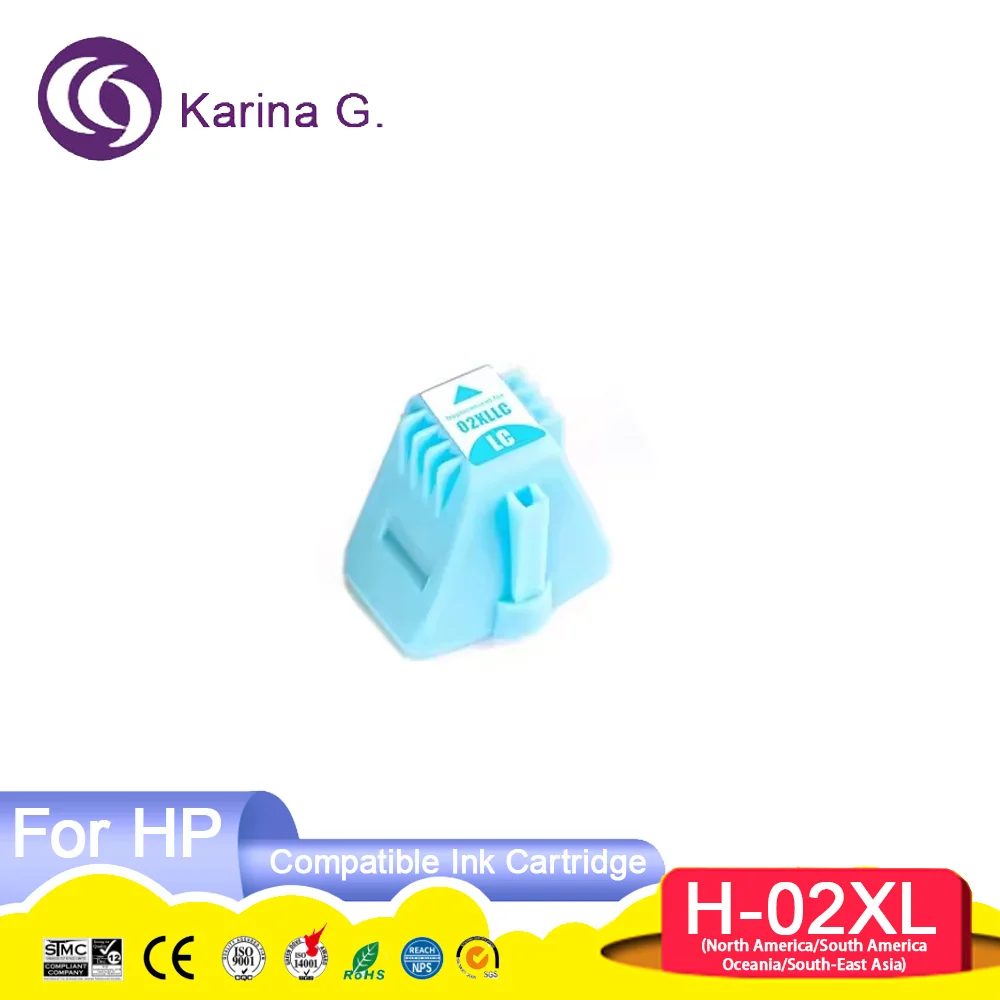 For 02 XL 02XL Premium Compatible Color Inkjet Ink Cartridge for 02 For Photosm