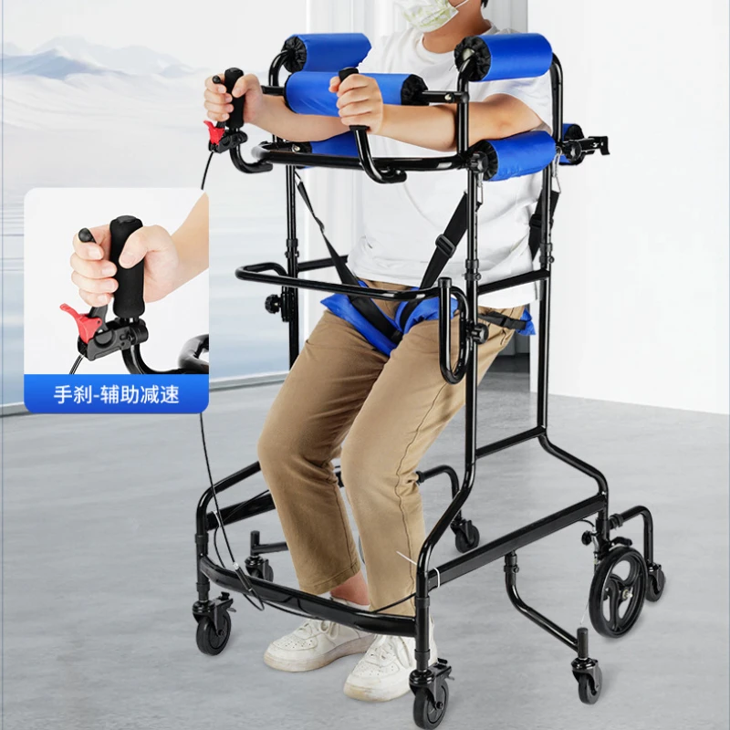 Adult Rehabilitation Walker, Rehabilitation Training Equipment, Fall Prevention Trolley, Elderly Standing Walking Frame 5