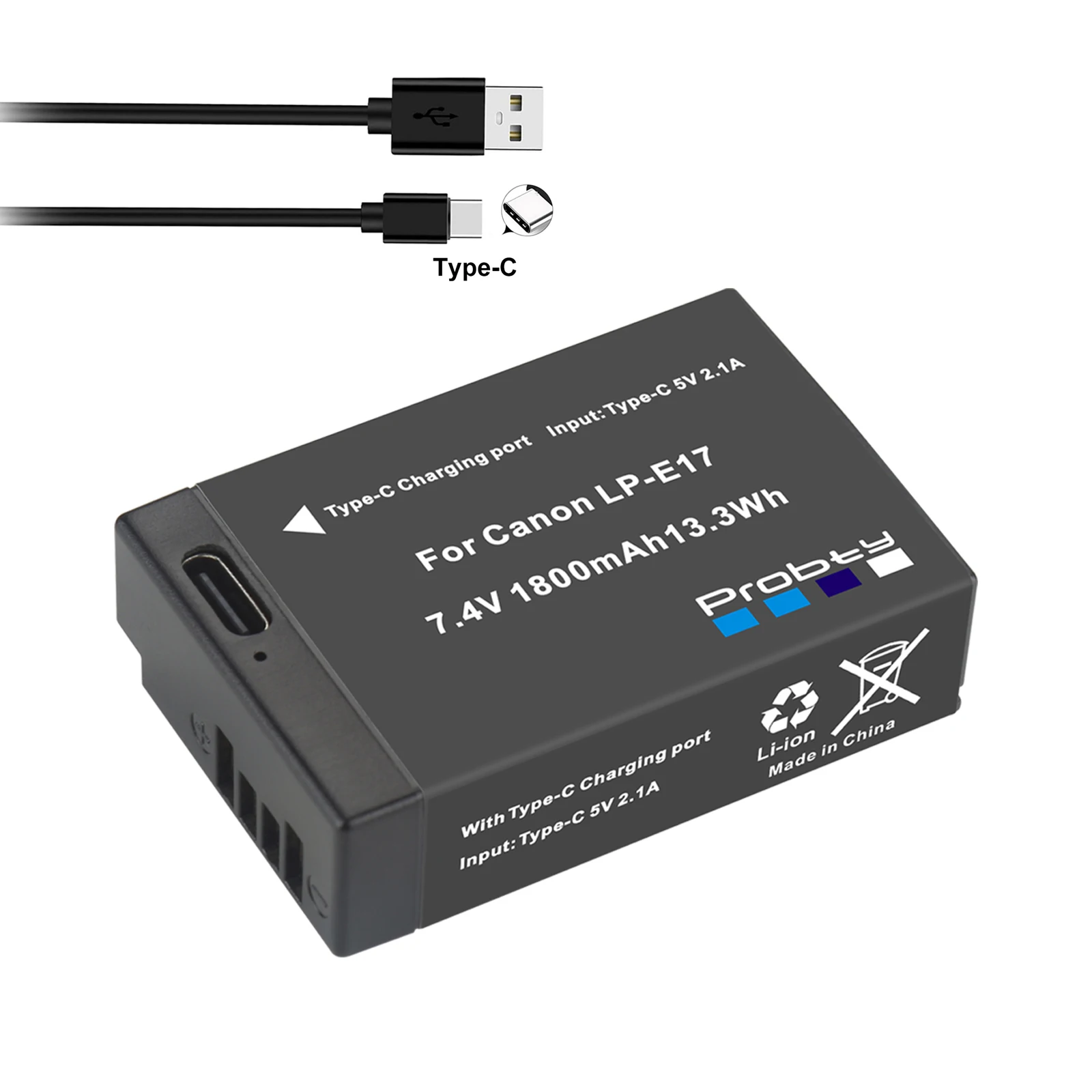 tipo de Bateria 1800mah Lp-e17 Lpe17-c Carregamento para Canon Eos m3 m6 T6i T6s 750d 760d 200d 800d 8000d Beijo X8i Câmera - Image 3