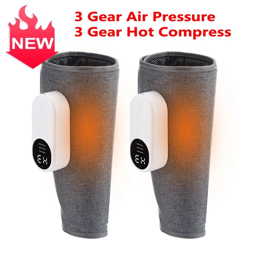 

2Pcs/Set Leg Massager Air Compression for Blood Circulation and Pain Relief Hot Compress Electric Kneading Airbag Calf Wrap Gift