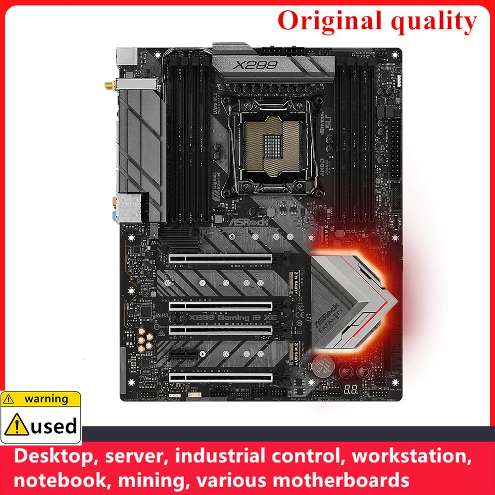 

Used For ASROCK X299 Gaming i9 XE Motherboards LGA 2066 DDR4 ATX For Intel X299 Overclocking Desktop Mainboard SATA III USB3.0