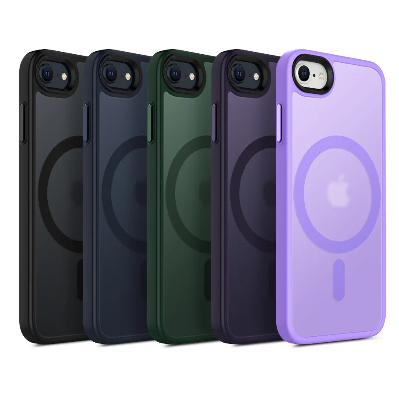 Apple iPhone se3ブラック 本体 + MagSafeケース iPhone SE 第3世代 MagSafe対応 ハイブリッドタフケース