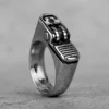 Stainless Steel Men Rings Cigarette Lighter Funny Punk Rock Hip Hop for Biker Male Boyfriend Jewelry Creativity Gift Wholesale 1