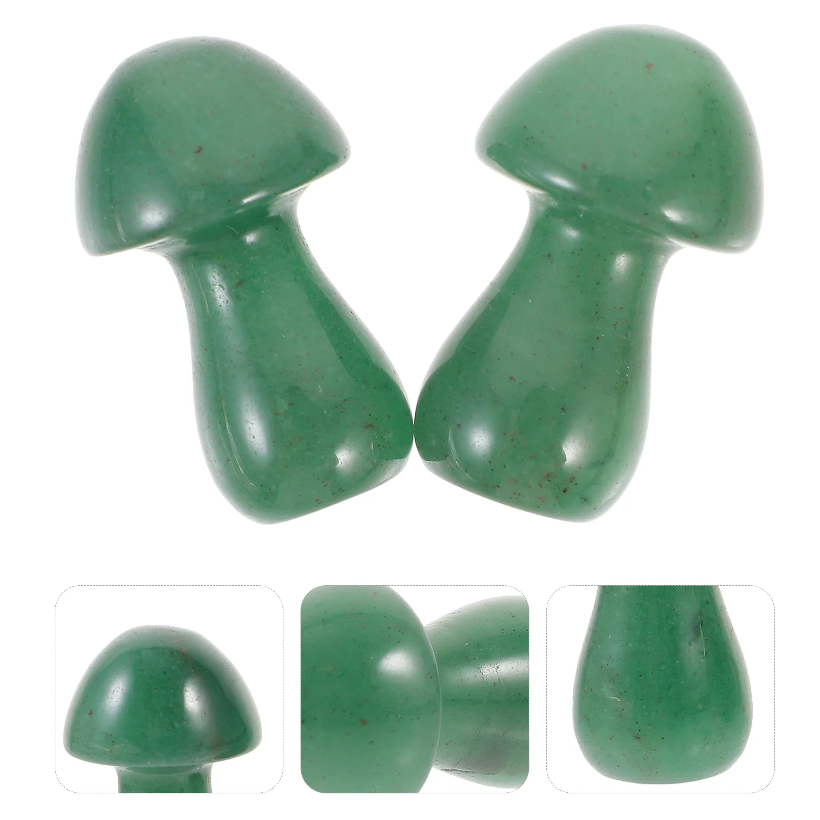 

2Pcs Natural Stone Mushroom Statues Lifelike Mushroom Shape Stones for Meditation Micro Landscape