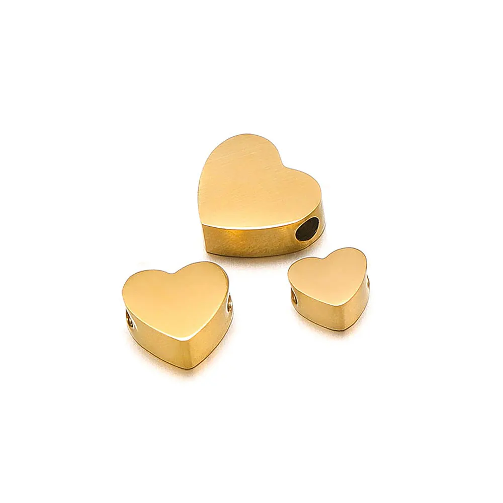5 Stücke Edelstahl Lose Perlen Herz Stern Spacer Perlen Charms für Halskette Chian Armband DIYSchmuck Machen Großhandel – Detail 3