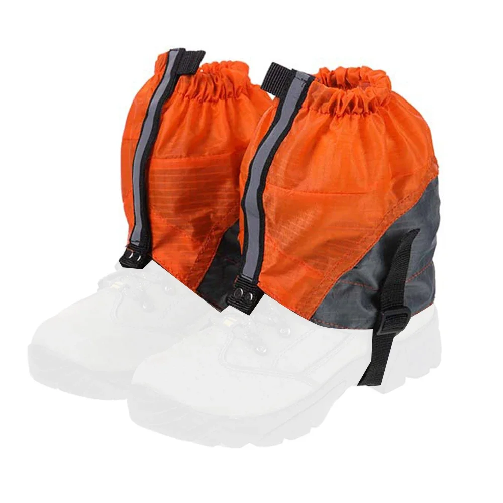 Waterproof Leg Gaiters Hiking Foot Covers With Reflective Strips