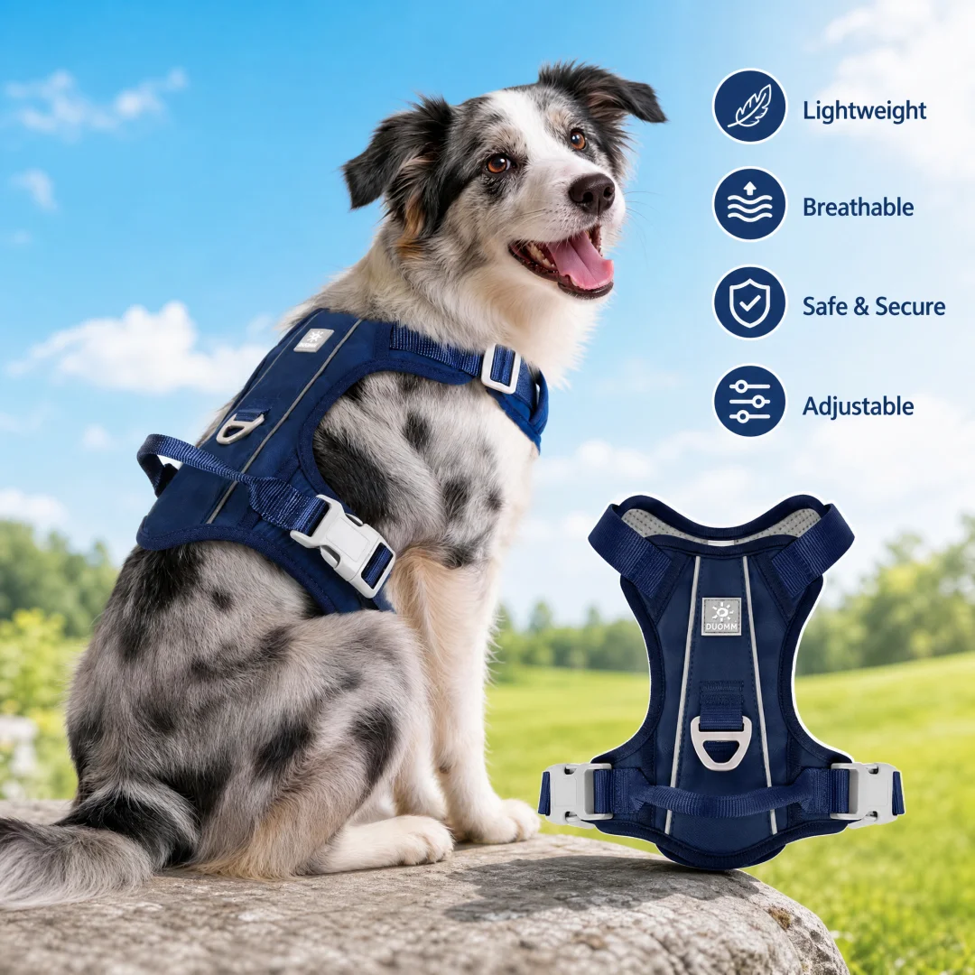 Premium Lightweight Dog Harness Breathable Mesh No-pull Pet Vest_voghion.com