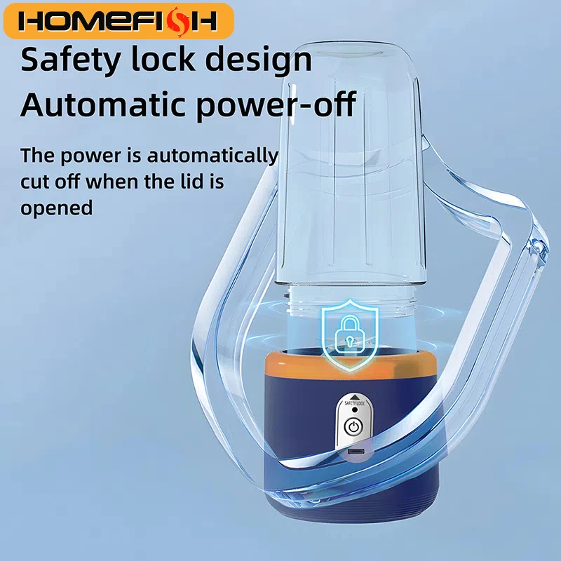 Portable Blender Bottle Electric 6 Blades Multifunction Juice Blender Fresh Juice Smoothie Blender Ice CrushCup Food Processor 2