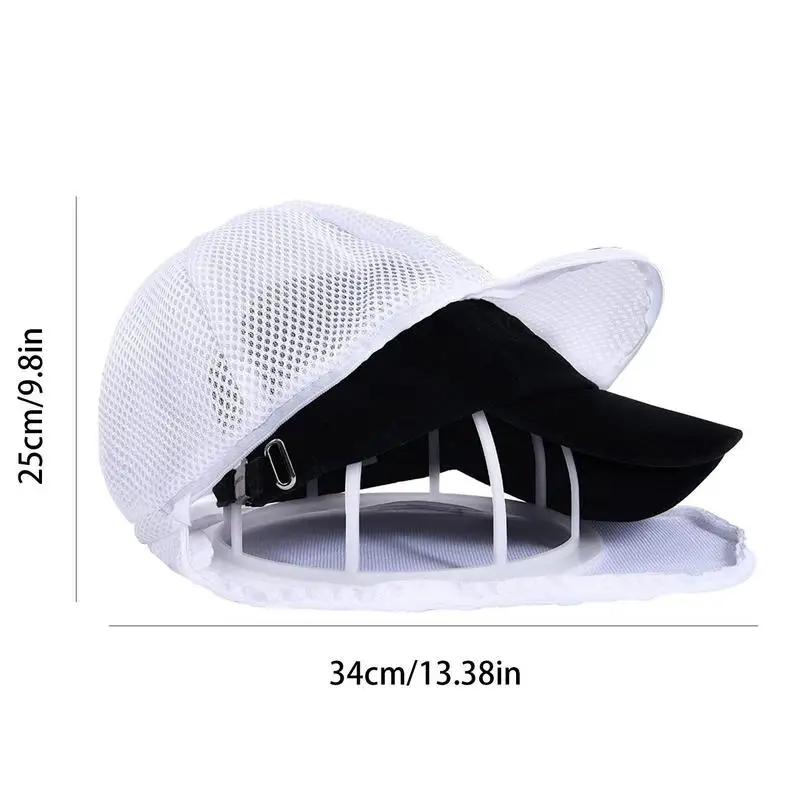 2pcs Hat Washer For Washing Machine Washing Machine Hat Protector With Mesh Bag 2 In 1 Baseball Cleaners Cap Shaper Fit For cap washer rack