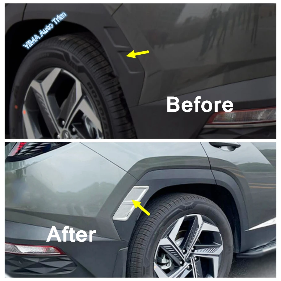 Premium ABS Car Body Wheel Side Cover Trim - Front & Rear for Hyundai Tucson - Stylish Modification Accessories