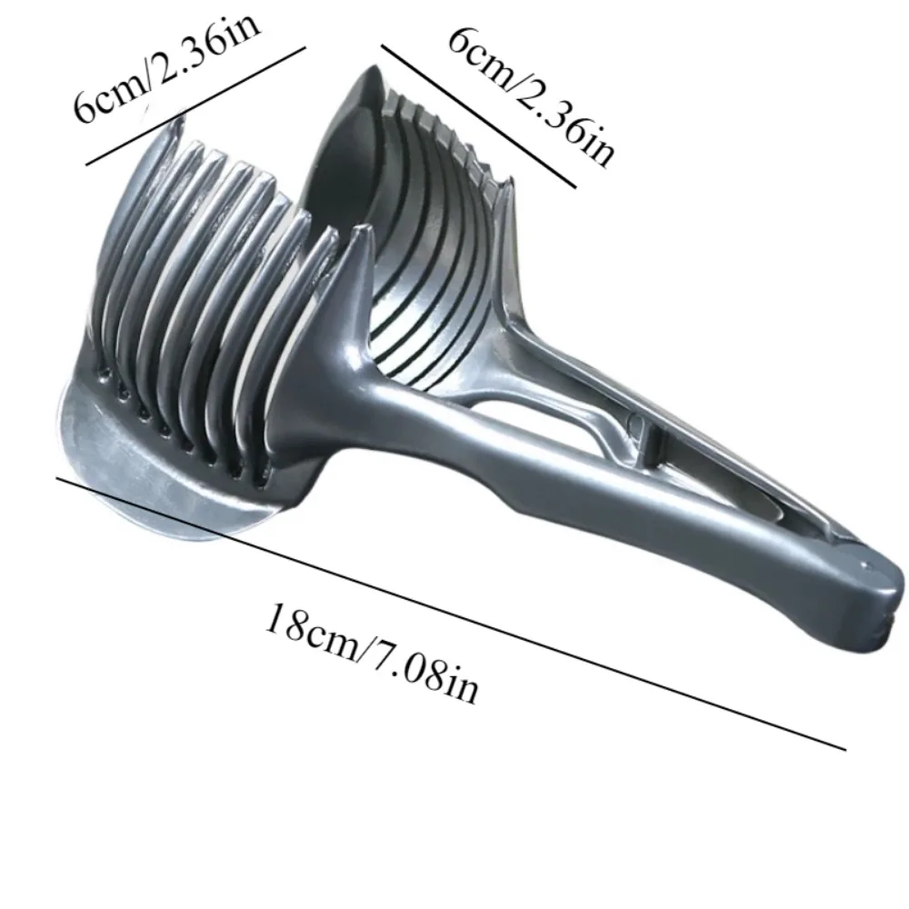 1pc Aluminum Alloy Kitchen Handheld Orange Lemon Slicer Tomato Cutting Clip Fruit Slicer Onion Kitchen Item Items