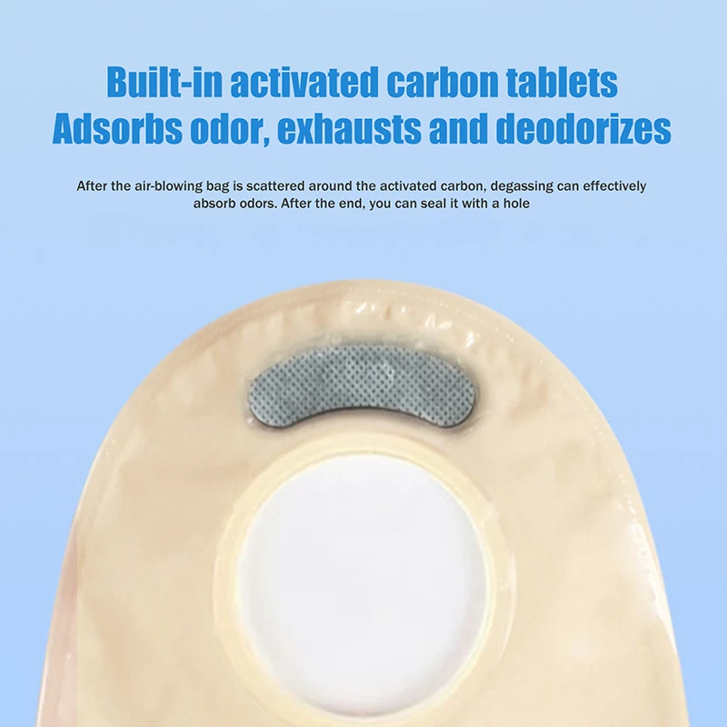 Disposable Ostomy Bags Skin Stoma Rings Leakproof Barriers Baseplates Built In Activated Carbon Sheet Lining Safe Daily Use Fits