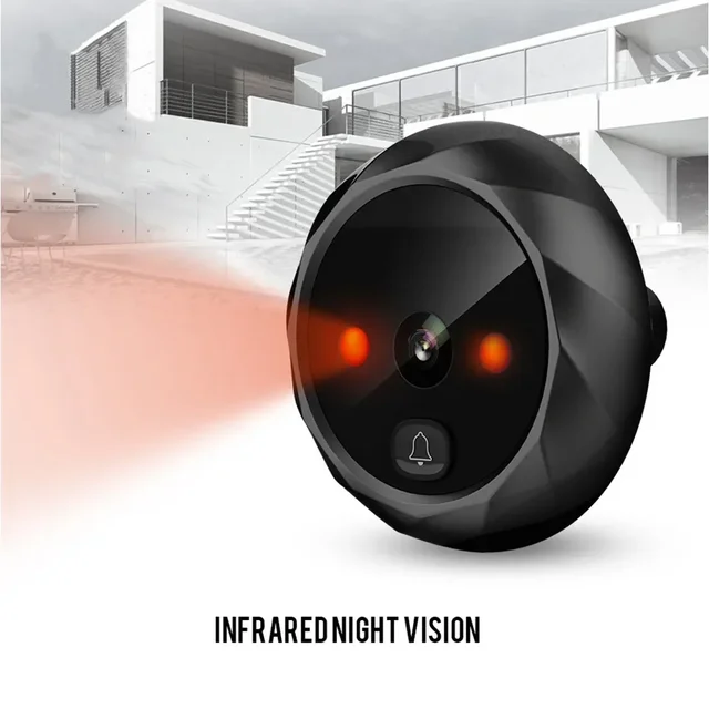 2.4 Inch Smart Electronic Door Viewer Infrared Night Door Peephole Camera LCD Screen Access Control Camera Photo Record Number 4
