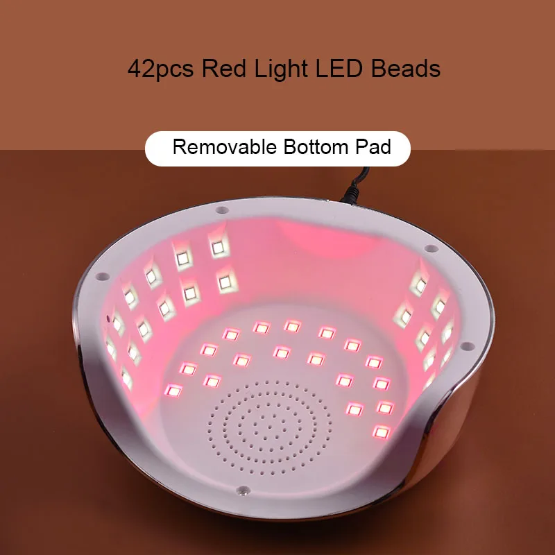 Lampada professionale per nail art a luce rossa a LED per unghie, asciugatrice per smalto in gel, macchina per manicure, lampada UV a LED per unghie_voghion.com