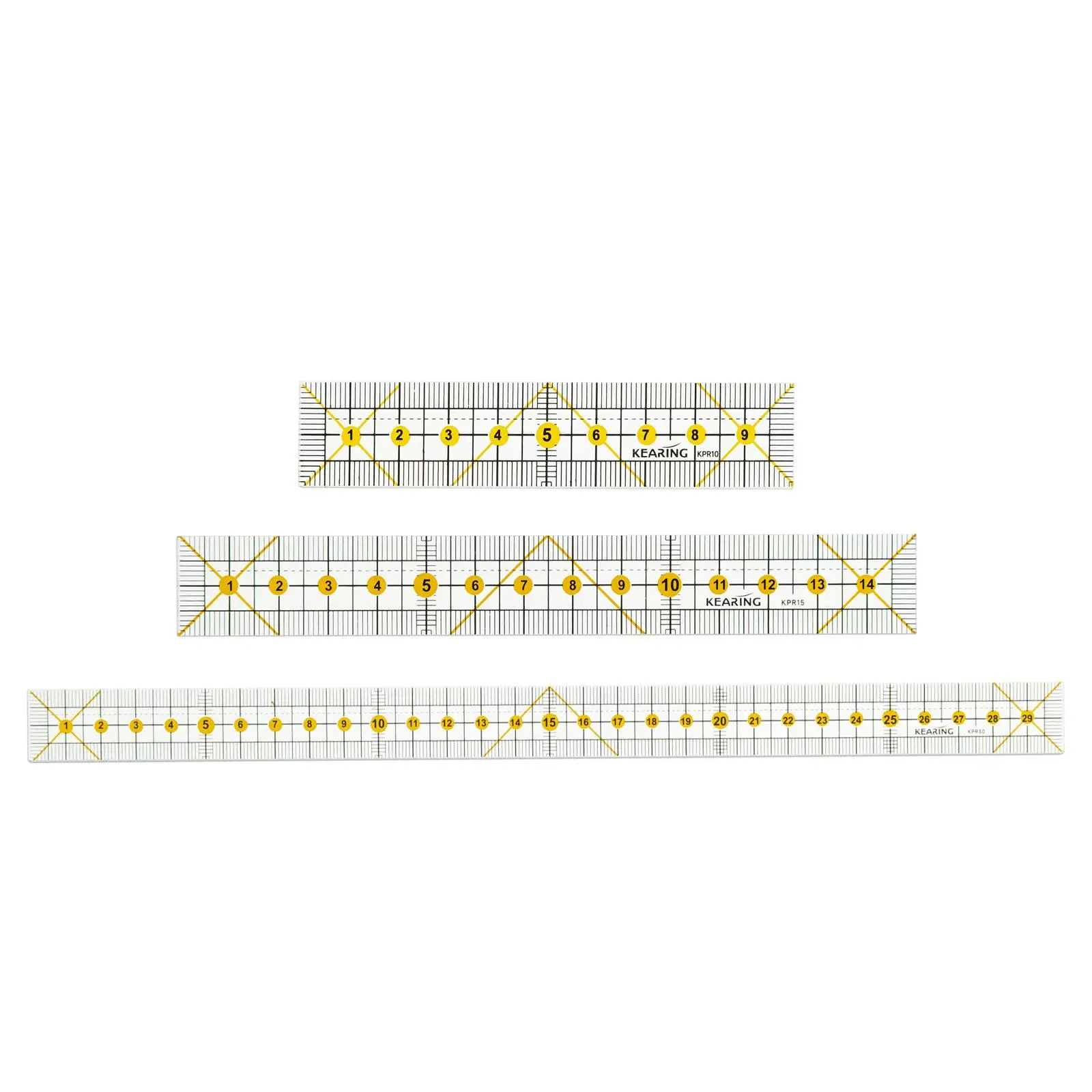 Quilting Ruler Clear Ruler Multi Purpose Household Sewing Ruler Tailor Patchwork Ruler for Embroidery Hobbyists DIY Apparel