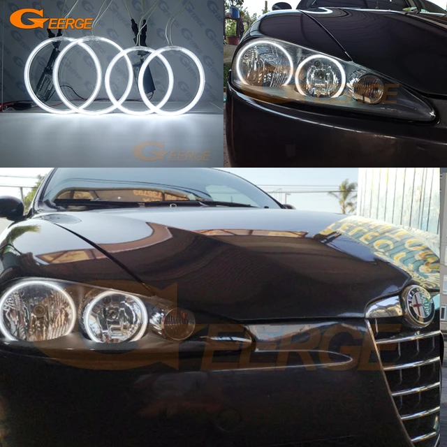 6Pcs White Cotton Light LED Angel Eyes Headlight for Alfa Romeo 159  2005~2011 Auto Accessories Halo Ring Kits - AliExpress