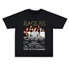 2025 Pop The Eagles Rock California Hotel Printed T-shirt Loose Short Sleeve Men's and Women's Street Cotton Comfortable 4