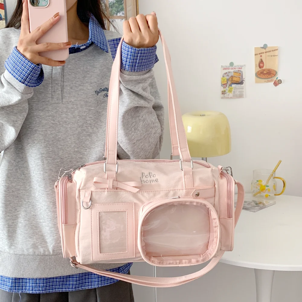 2025 Spring Summer Bowknot College JK Girl Uniform Bag Anime Shoulder Crossbody Bag Tongwa Bag Polo Bag