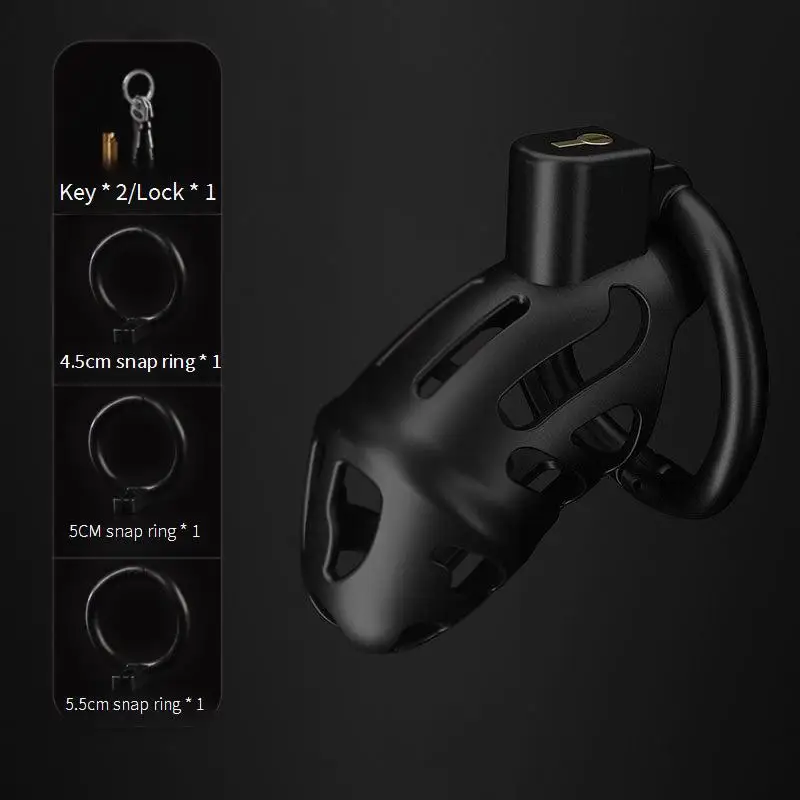 Male Penis Locks Resin Chastity Cage Erotic Gent CB Cock Cages Binding Dick Bondage BDSM Gay Adult Sex Toys For Men Couple 18+