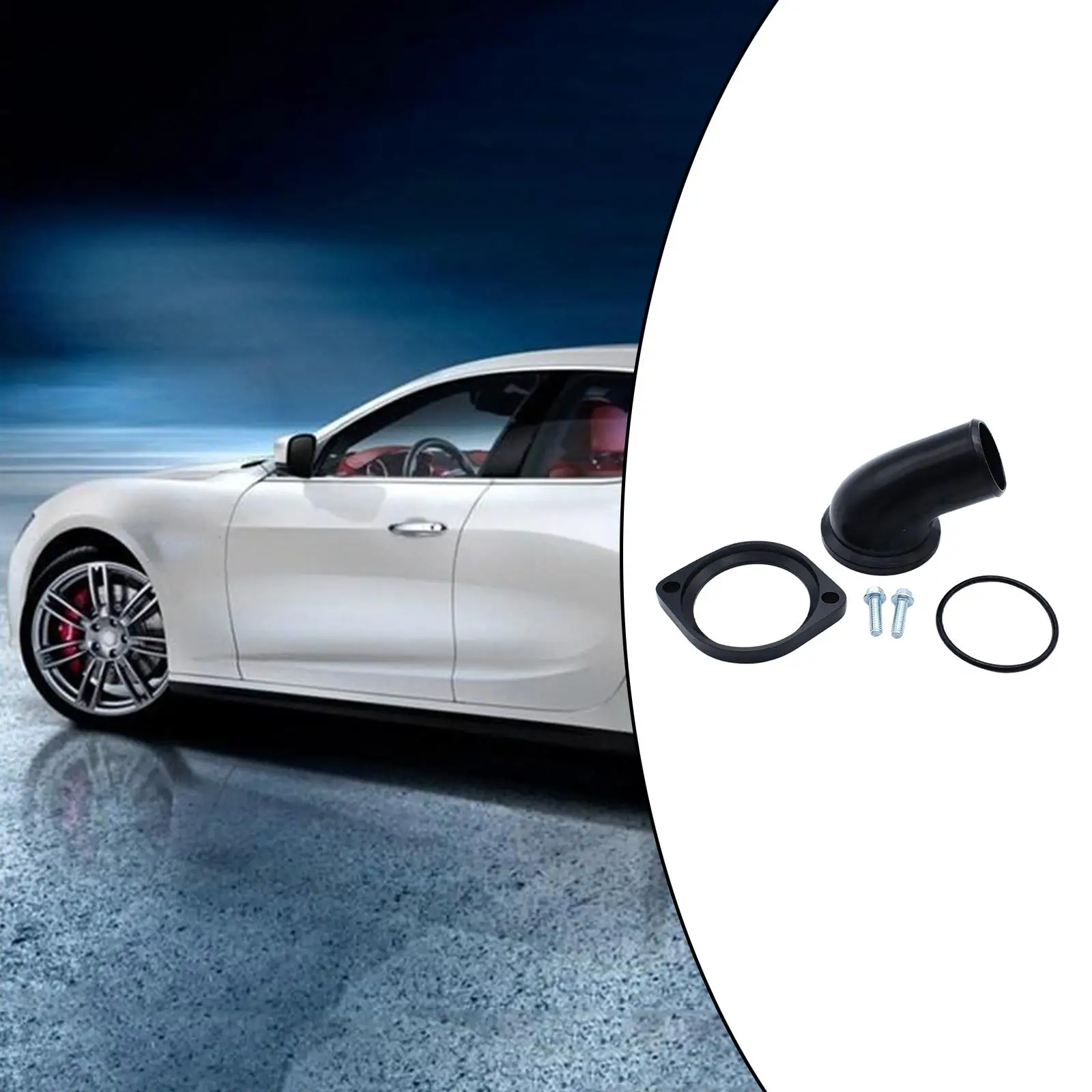 

Water Neck Thermostat Housing Black for 4.8.ACC Parts