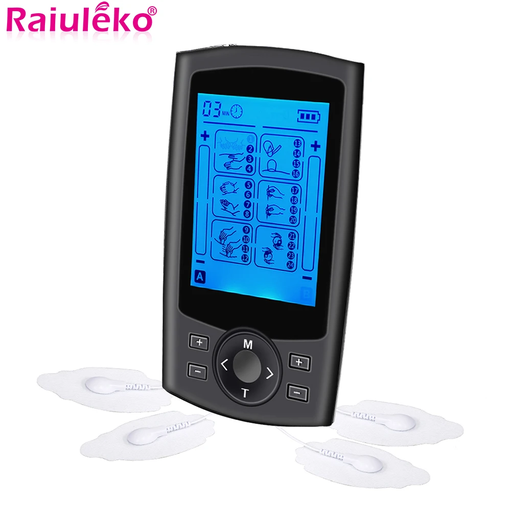 

24 Modes TENS Unit Machine Pulse Slimming Machine EMS Muscle Stimulation Relax Body Massager Low Frequency Massage Device