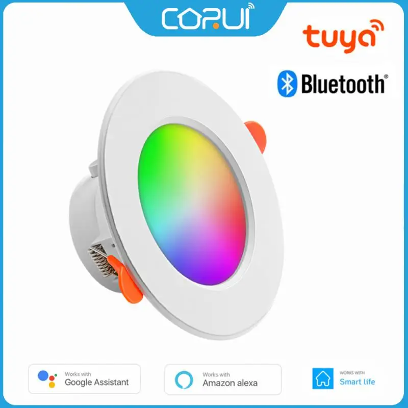 LED Downlight CORUI Tuya Bluetooth-Compatible Colorful Spot Recessed Round for Smart Life Alexa Google Home