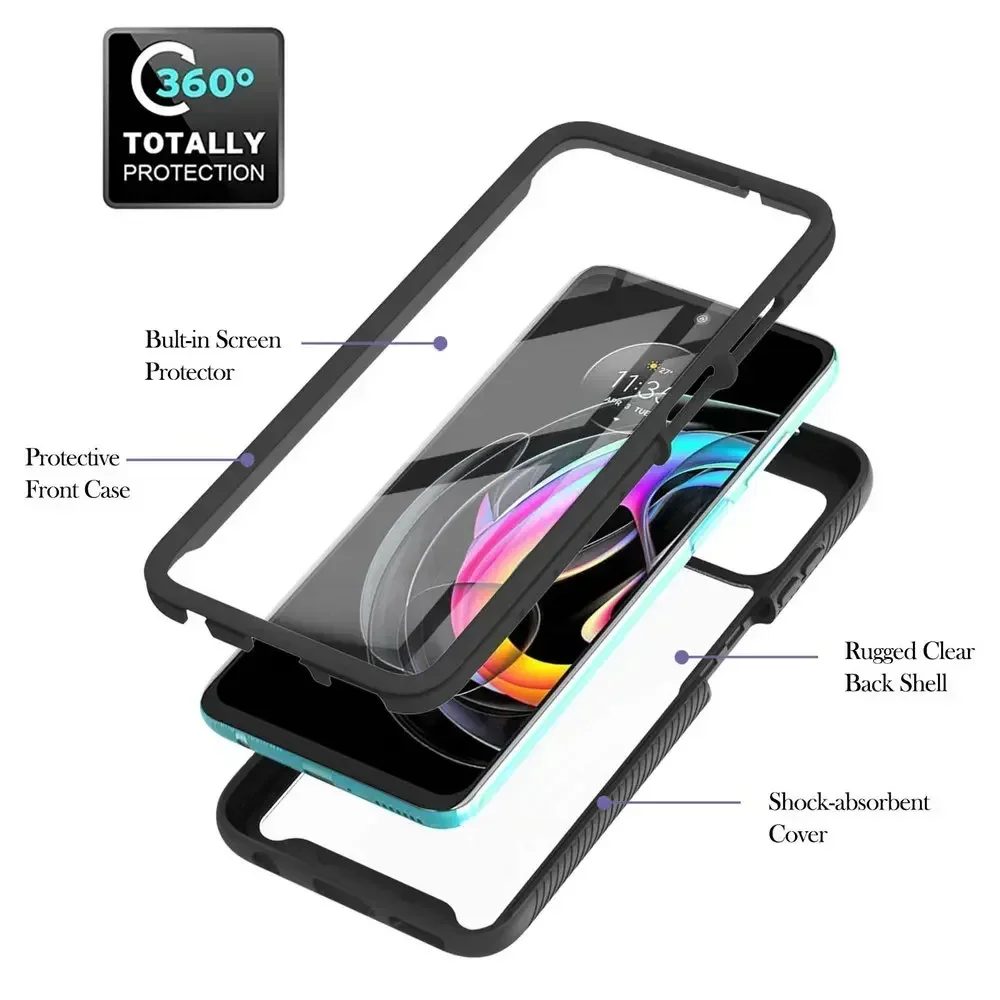 Crystal Clear 360° Protection Case with Front PET Film