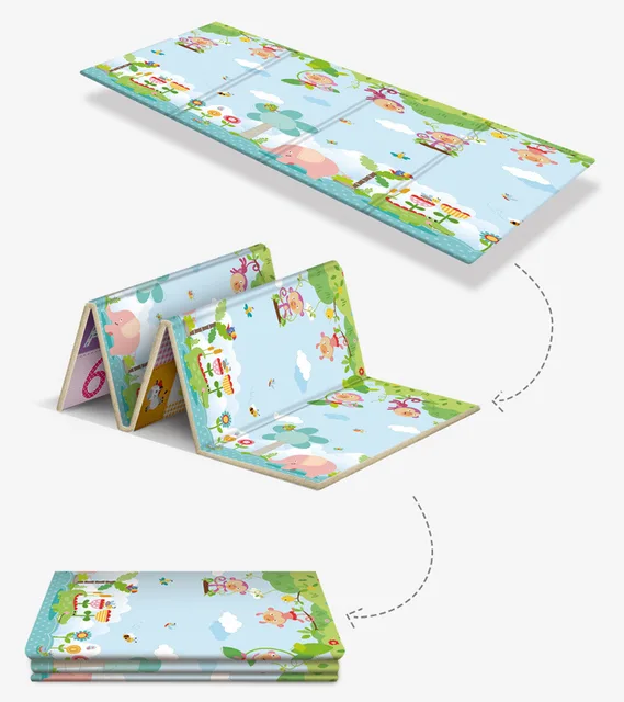 200x180x1CM Double-sided Kids Rug Soft Foam Carpet Game Playmats Waterproof Baby Play Mat Room Decor Foldable Child Crawling Mat 5