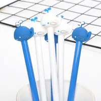 4 Creative Fountain Pens, Soft Glue Whale Gel Pens, Cute And Cute Cartoon Black 0.5 Student Office Signature Pens 1