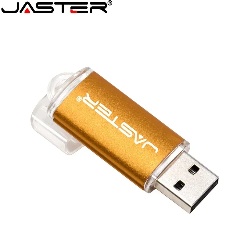 JASTER USB 플래시 드라이브, 64GB, 32GB, 금속 16GB, USB 2.0, 8GB, 블랙 4GB 메모리 스틱, 펜드라이브 무료 맞춤형 로고, 비즈니스 선물 키링