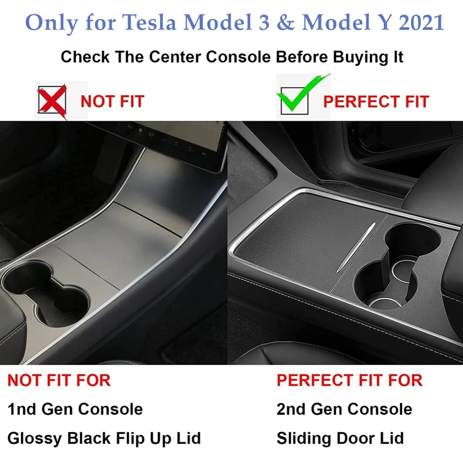 Upgrade Flocked Center Console Organizer Tray Cup Holder Insert Only For 2022 2023 Tesla Model 3 Y Hidden Cubby Drawer Interior