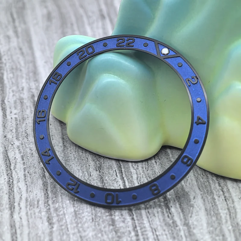 38 mm x 30,6 mm gebogener Aluminium-Lünetteneinsatzring, passend für SKX007 SKX009 SUB Uhrengehäuse NH35 NH36 Uhrwerk, Lünettenring, Refit-Teile – Detail 2
