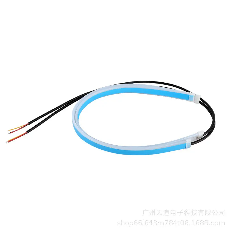 2Pcs 12V Led Guide Strip Headlight for Car Daytime Running Lights Turn Signal Bulb DRL Sequential Switchback 30cm/45cm/60cm - Image 6