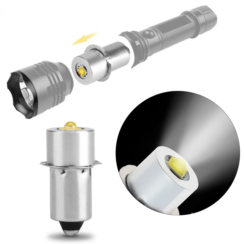 

P13.5S Pr2 LED Bulb 3W Upgrade LED Flashlight Bulb Maglite LED Conversion Kit Mag Light LED Bulb 2-16 C&D Cells Maglite Torch