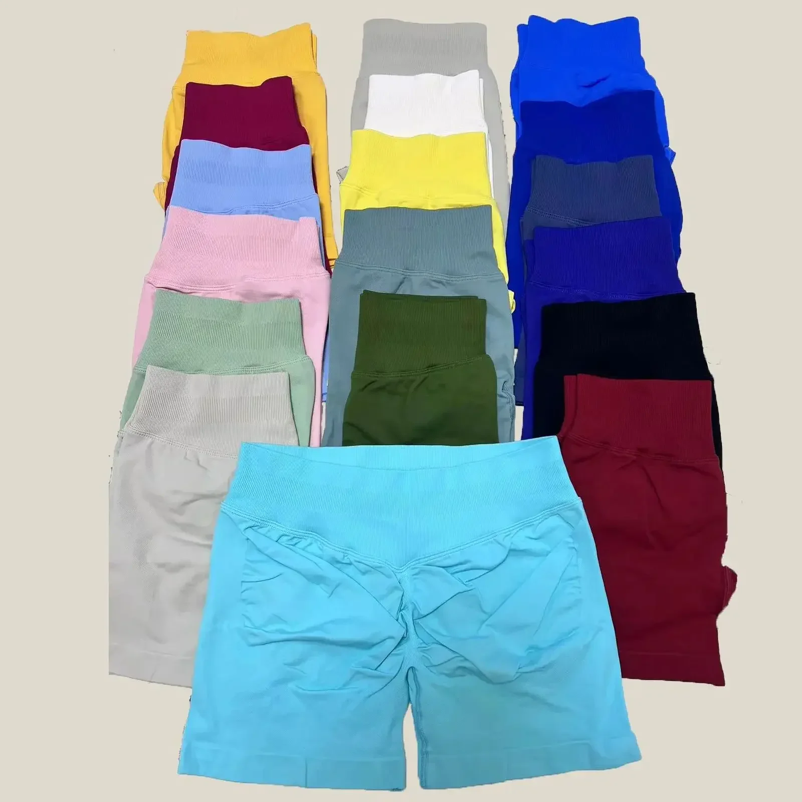 Sports Shorts Yoga Shorts Seamless Shorts Sports Leggings Yoga Leggings Fitness Leggings 4.5" Women Gym Scrunch Bum