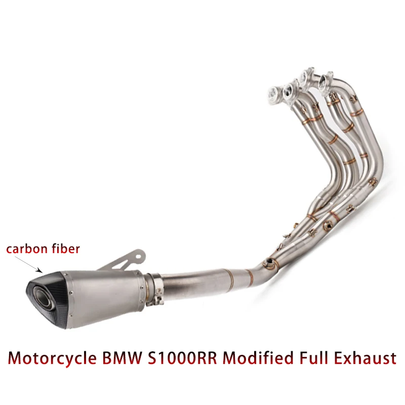 

Передняя звеньевая труба для S1000RR S1000R 2010-2018, полностью выхлопная труба из нержавеющей стали для мотоцикла, Модифицированная мотокроссовая труба