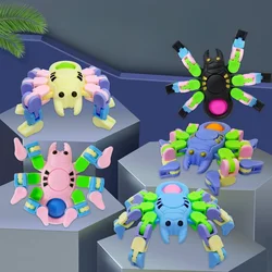 Kids Mechanical Fidgets Toy Transform WackyTrack Spinner Interactive Stress Relief Finger Toys Autistic Children Birthday Gift