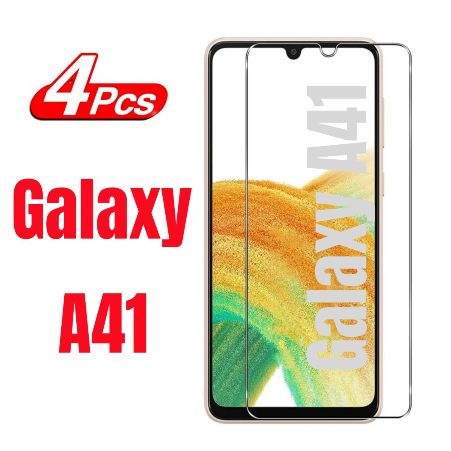 

2/4Pcs Tempered Glass For Samsung Galaxy A41 Screen Protector Glass Film