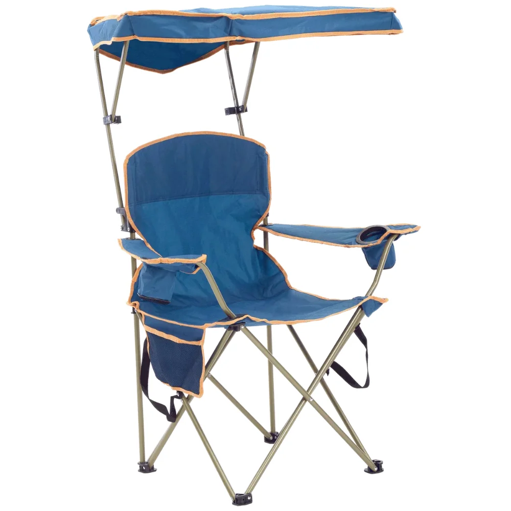 

Quik Shade Max Patented Shade Comfortable Chair In Blue Outdoor Chair Camping Chairs Folding Chair Camping Chair