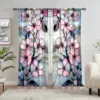 2 Panels Stained Glass Peach Blossom Curtains, Versatile Design Suitable for Any Style, Creating a Peaceful Living Space 4