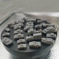 1Set 1/350 Scale Uncolored Military Vehicle Model Kit Miniature Static Classic Tank Toys for for Practicing Painting DIY Hobby 2