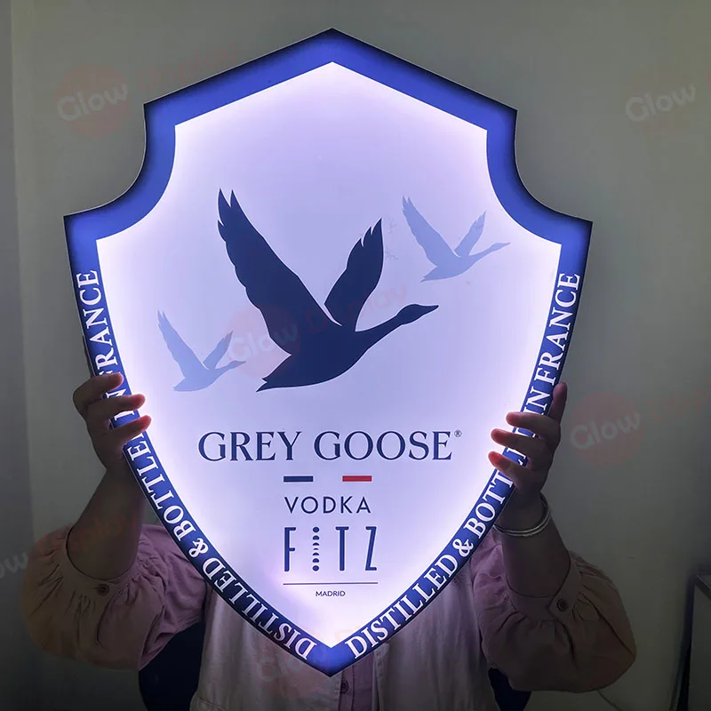 GREY GOOSE LED VIP Marquee Message Light Box rechargeable with for Event