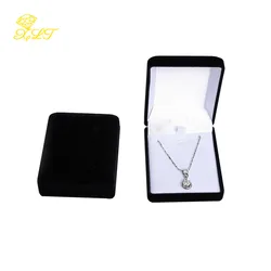Elegant Jewelry Box for Pendant Display and Storage (Black Inner White)
