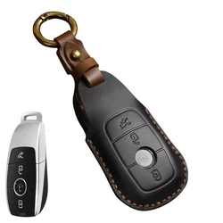 Premium Leather Car Key Cover Case (3button black)