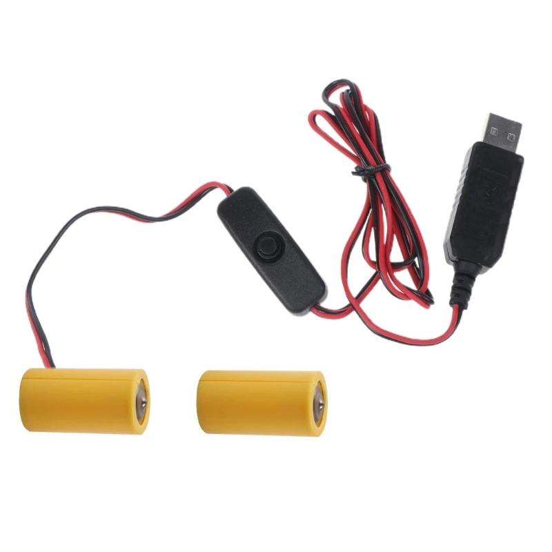 

Universal 3V C Size Eliminators Power Supply Cable to 2Pcs 1.5V LR14