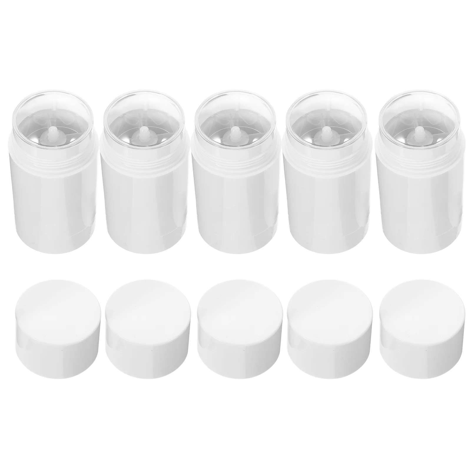 

5Pcs Rotatable Aroma Balm Bottles Refillable Lip Balm Tubes Deodorant Containers for Travel
